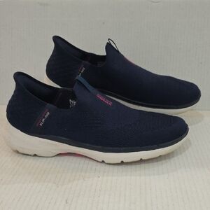 Skechers GoWalk Slip-ins Stretch  Navy Blue Women's Shoes Size 11